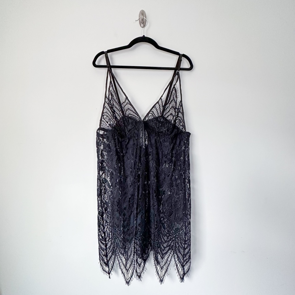 Eloquii Black Lace Slip Lingerie